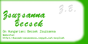 zsuzsanna becsek business card